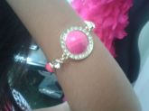 Pulseiras com Pedras/Rosa